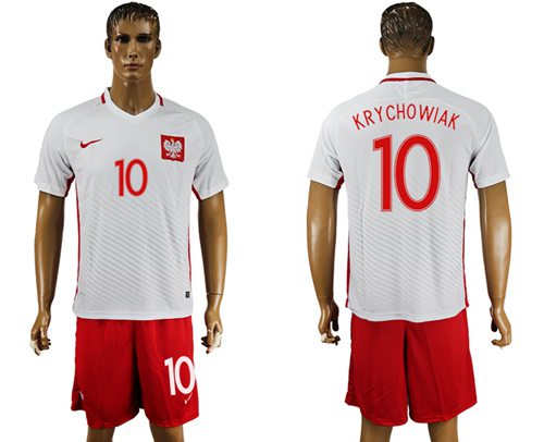 Poland #10 Krychowiak Home Soccer Country Jersey